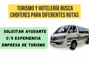 Turismo y Hotelería Busca Choferes para Diferentes Rutas